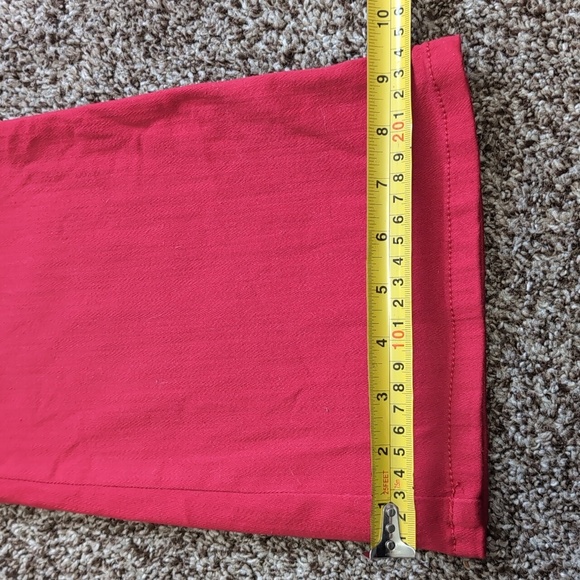 Diane Gilman DG2 Boot Cut Pants stretchy Size Medium Red - Picture 10 of 11